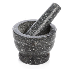 Solid Granite Pestle and Mortar Set Kitchen Grinder Crusher for Herbs Spices Nuts Coffee