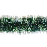 Snow-Tipped Green Christmas Tinsel – 2m | Classic 6-Ply Christmas Tree & Home Decoration - Mode Blend