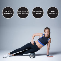 Foam Fitness Roller (30cm x 13cm) High-Density EVA Massage Tool for Muscle Recovery & Pain Relief