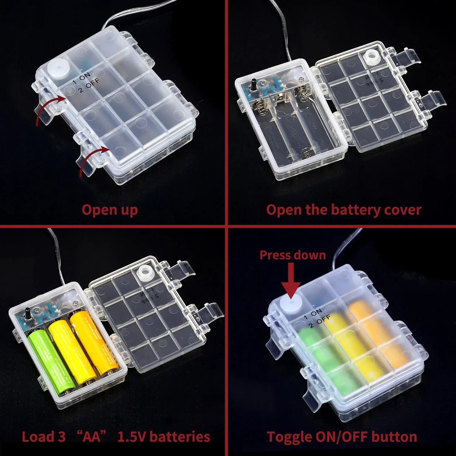 Globe Fairy String Lights 26ft – 60 Multicolour LED Bulbs, Waterproof, Battery Operated, 7 Lighting Modes for Indoor & Outdoor Decoration | Wedding, Diwali, Christmas, Party Decor - Mode Blend