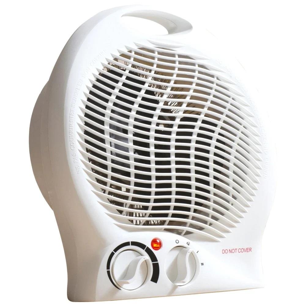 Daewoo Upright Fan Heater 2000W with Dual Heat Settings and Carry Handle