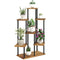 Outsunny 7-Tier Tall Plant Stand – Steel & Wood Shelf with Carbonised Finish | Multi-Layer Indoor Outdoor Display Rack for Flowers, Pots & Décor - Mode Blend