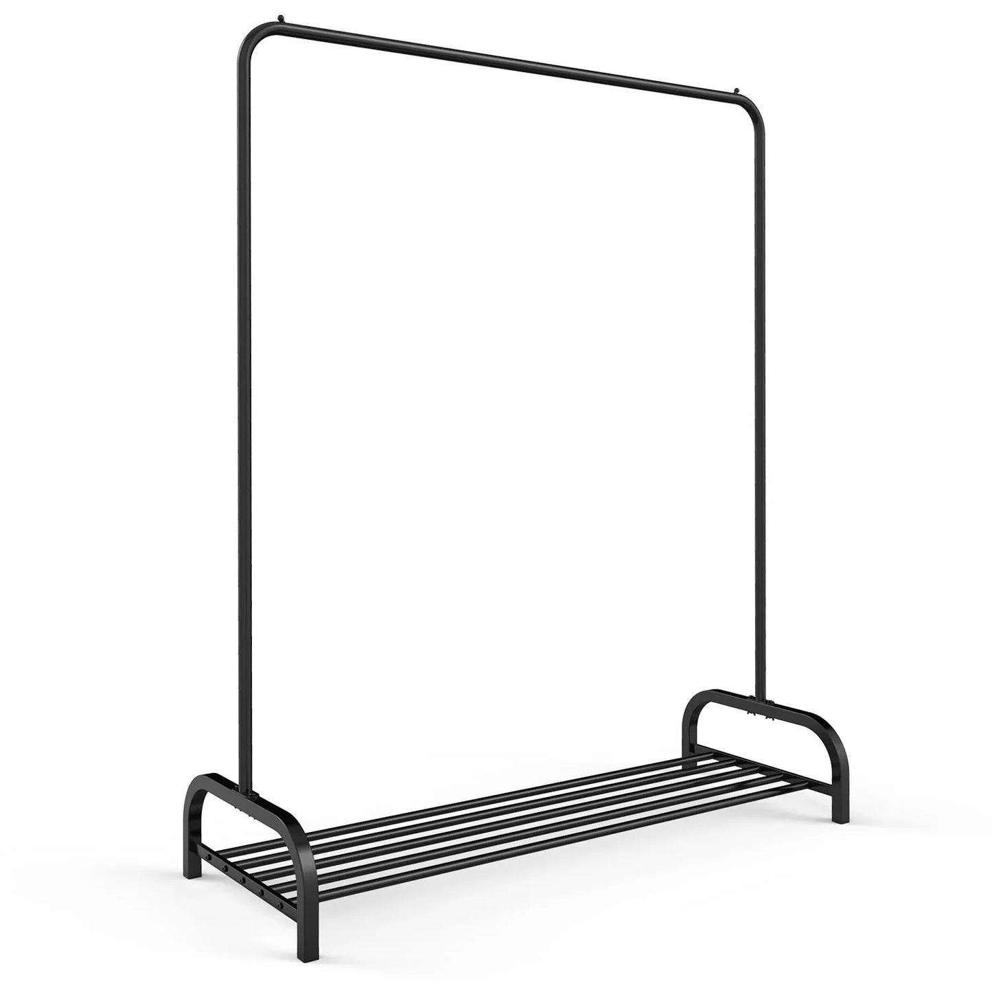 Modern Metal Clothes Rail with Shoe Rack – Entryway Organizer Stand, Heavy-Duty Garment Rack, 160×45×120cm (Pack of 2) - Mode Blend