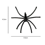 Halloween 24pcs Realistic Black Plastic Spiders – Scary Party Decorations, Haunted House Props & Prank Toys for Halloween Décor - Mode Blend