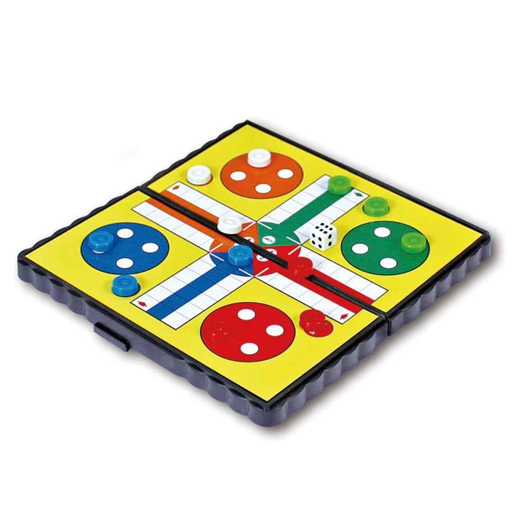 Ludo Game Board for Kids & Family, Folding Board Game with Dice and Counters, Classic Indoor Tabletop Game for Children, Adults, Family Fun, Travel and Party Games