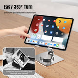 Laptop stand with 360° rotation for flexible viewing angles and convenience