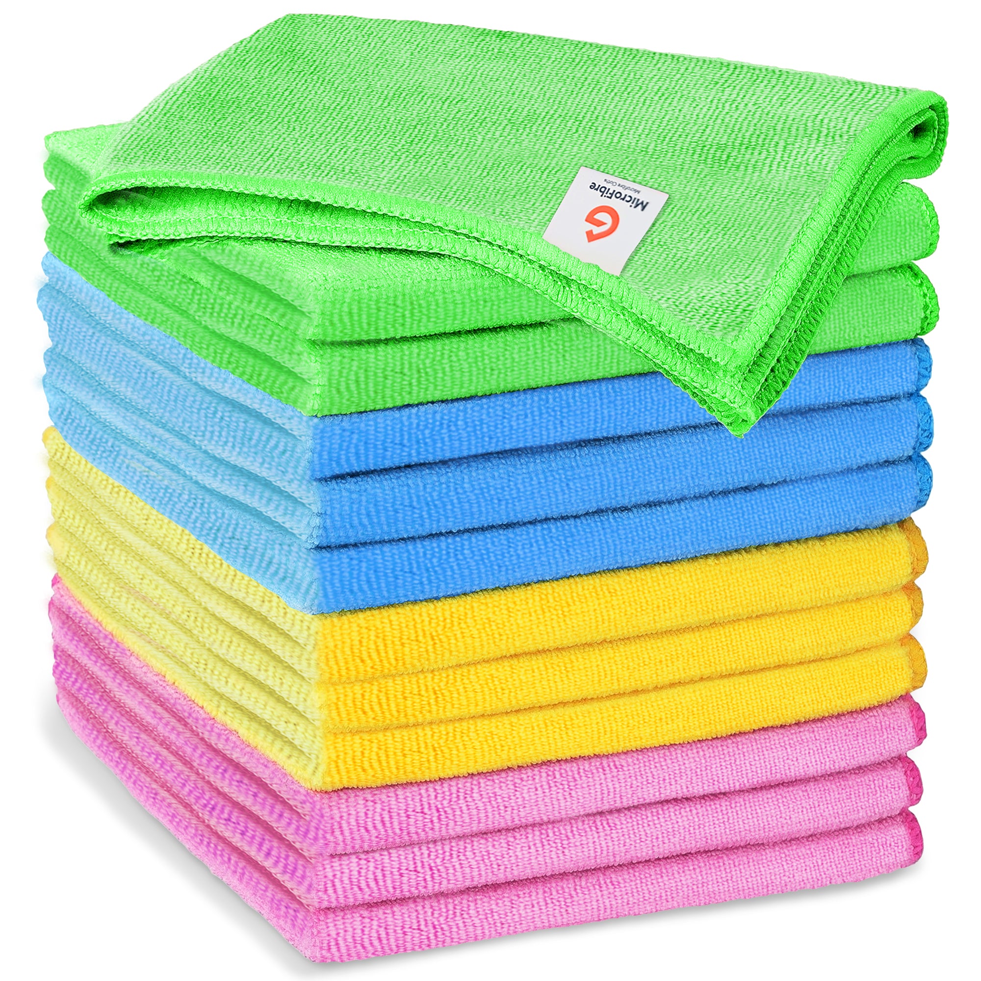 Durable Microfiber Cloths for Multipurpose Cleaning - Pack of 12