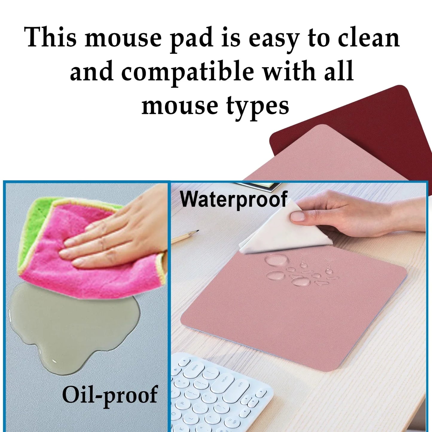 Mode Blend Non-Stitched Edge Mouse Pad with Soft Textured Surface and Waterproof Rubber Base for Ultimate Comfort and Durability - Gaming-Focused - Mode Blend