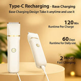 Waterproof Plastic Compact & Portable 4-in-1 Trimmer, Rechargeable, Fast Charging, Interchangeable Heads, Suitable for Women & Men, for Bikini, Pubic, Face, Nose, and Body Hair Removal - Mode Blend