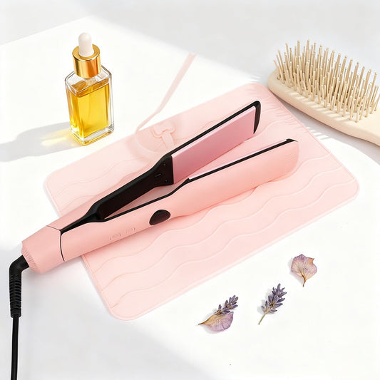 Professional Salon Grade Hair Straightener, 40mm Wide Ceramic Plates, 30s Fast Heat‑Up, Digital Temperature Display, 11 Adjustable Heat Levels (130–230°C) – Cherry Blossom