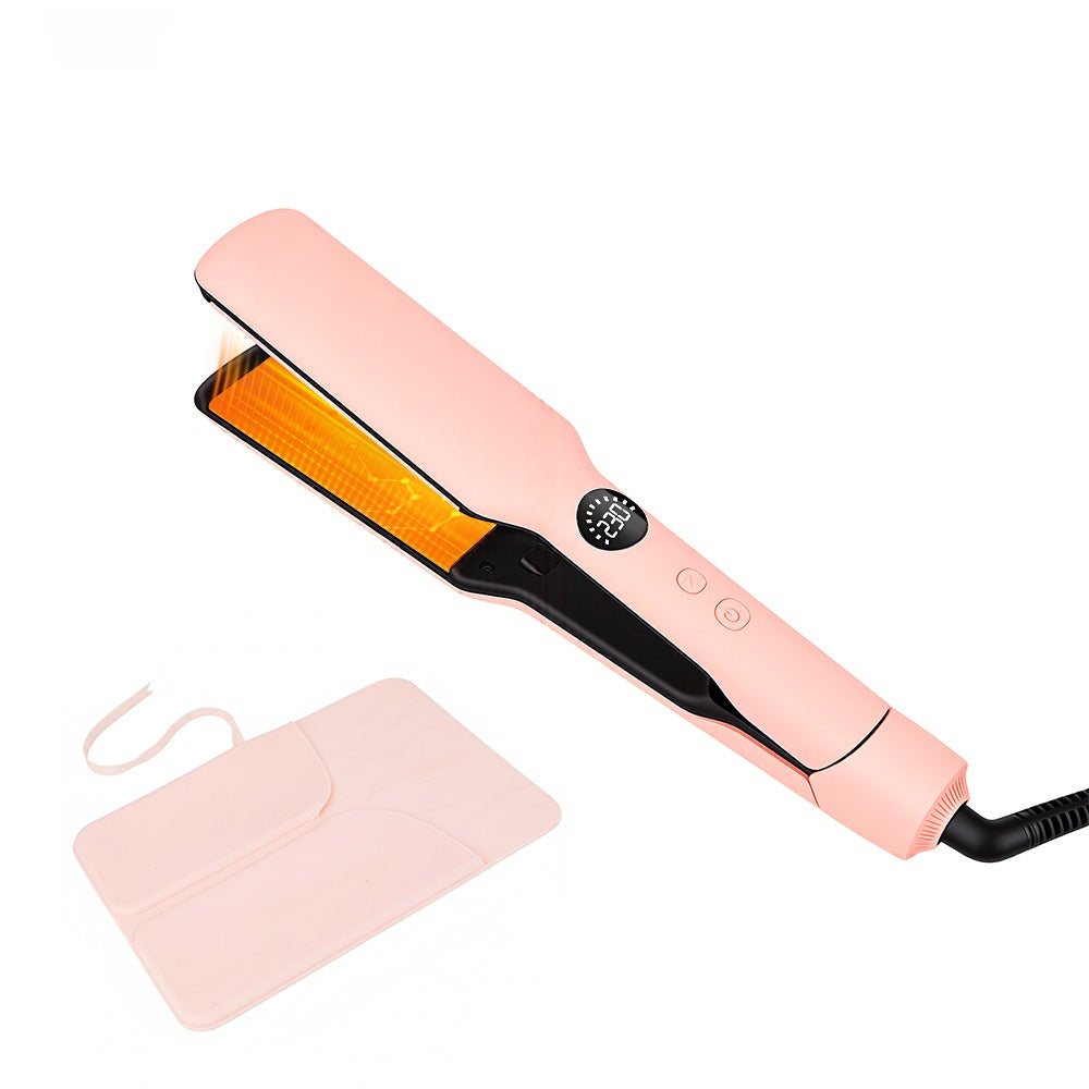 Professional Salon Grade Hair Straightener, 40mm Wide Ceramic Plates, 30s Fast Heat‑Up, Digital Temperature Display, 11 Adjustable Heat Levels (130–230°C) – Cherry Blossom