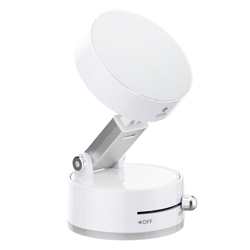 Mode Blend Magnetic Suction Foldable Portable 2025 Vacuum Magnetic Phone Holder for Car, Gym, and Shower Available in Black, Gray, and White