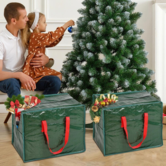 Christmas Storage Bag for Holiday Decorations Durable, Waterproof and Spacious, 1pk