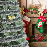 Snow-Tipped Green Christmas Tinsel – 2m | Classic 6-Ply Christmas Tree & Home Decoration - Mode Blend