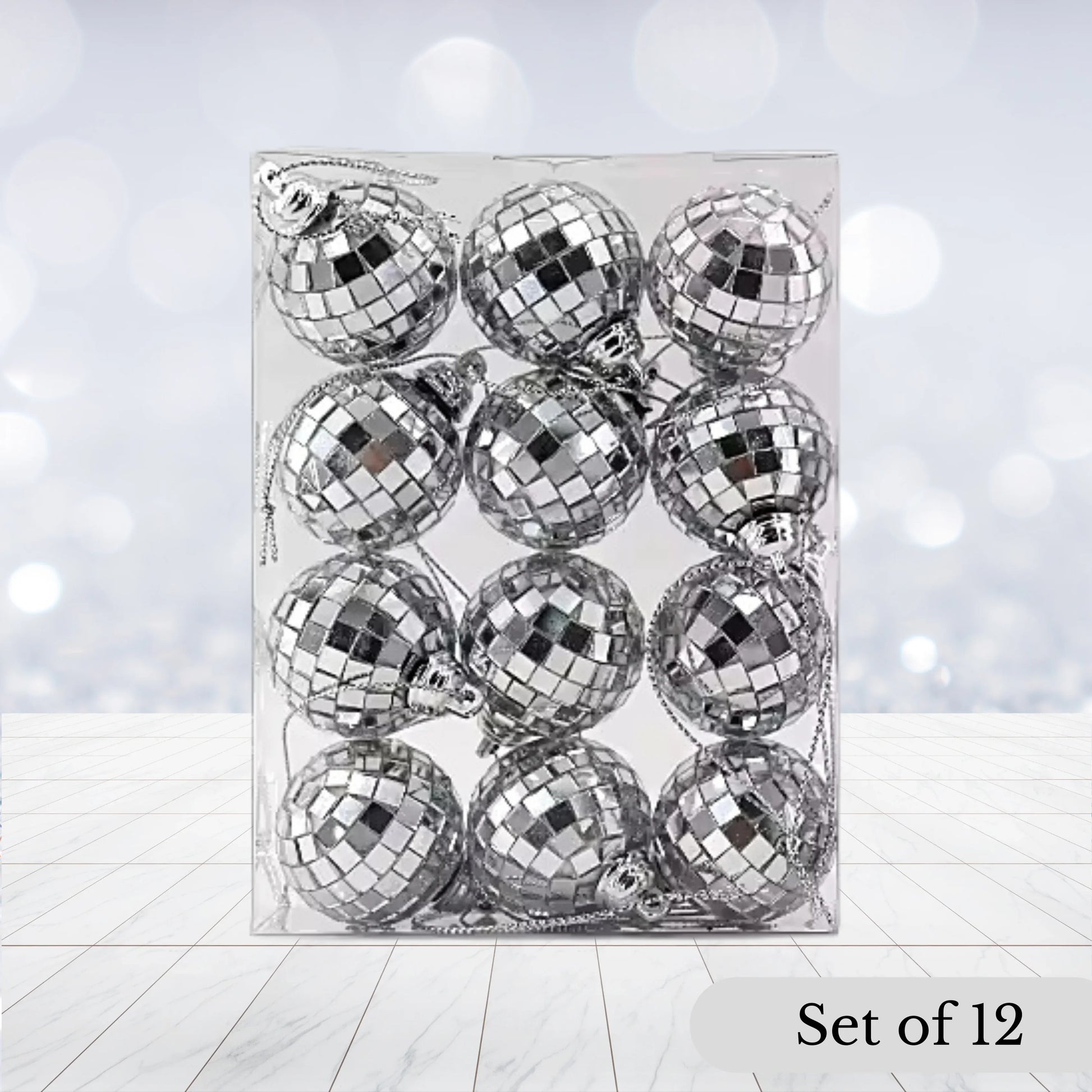 Mode Blend Mini Mirror Disco Balls - Glitter Lighting Decoration for Christmas, Birthday, Bridal Shower, Bar/Bat Mitzvah, Burns Night - Sparkling Party Decor, 12/24/36 Pack - Mode Blend