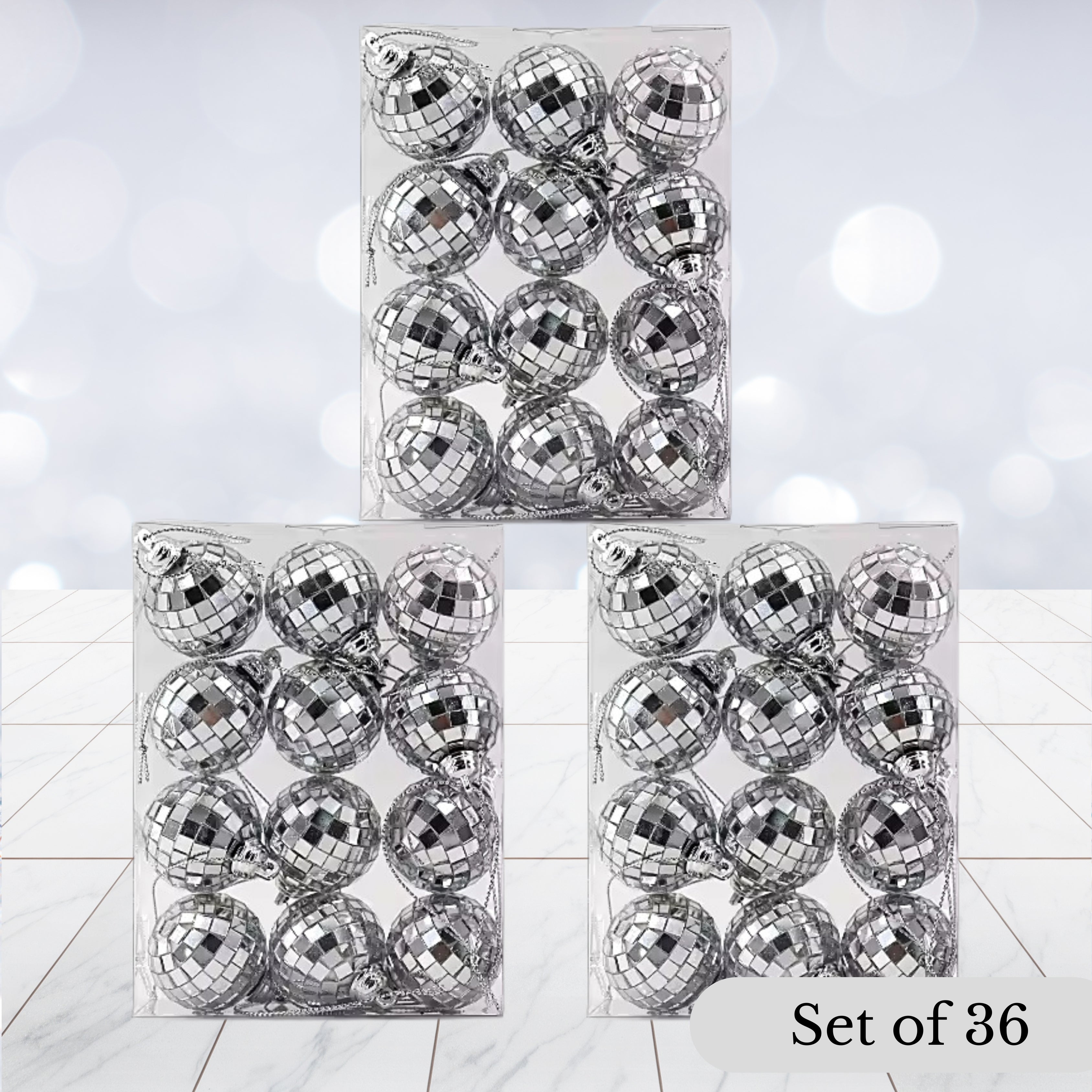 Pack of 24 Mini Mirror Disco Balls for Party Decorations