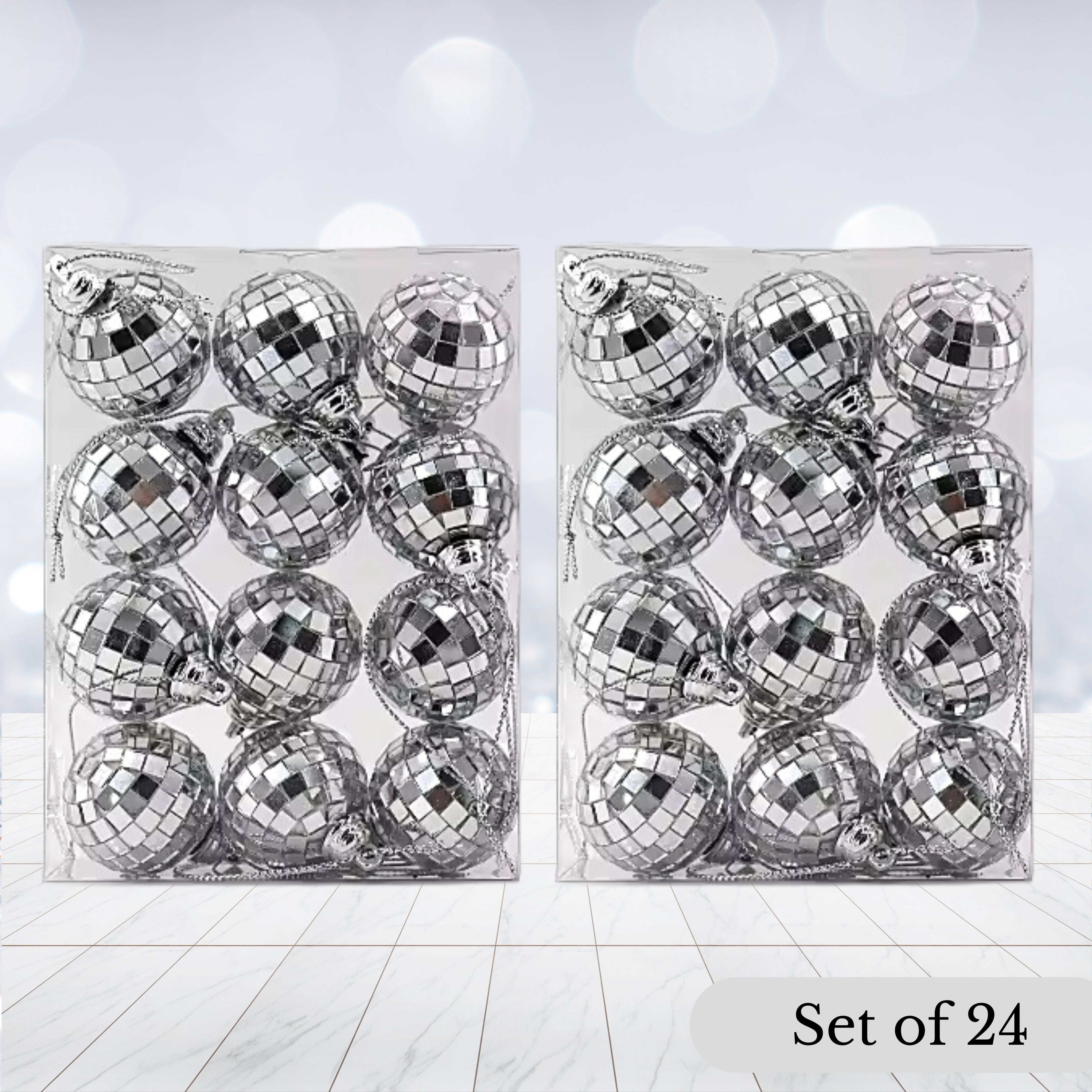 Pack of 36 Mini Mirror Disco Balls – Versatile Decor for Parties and Holidays