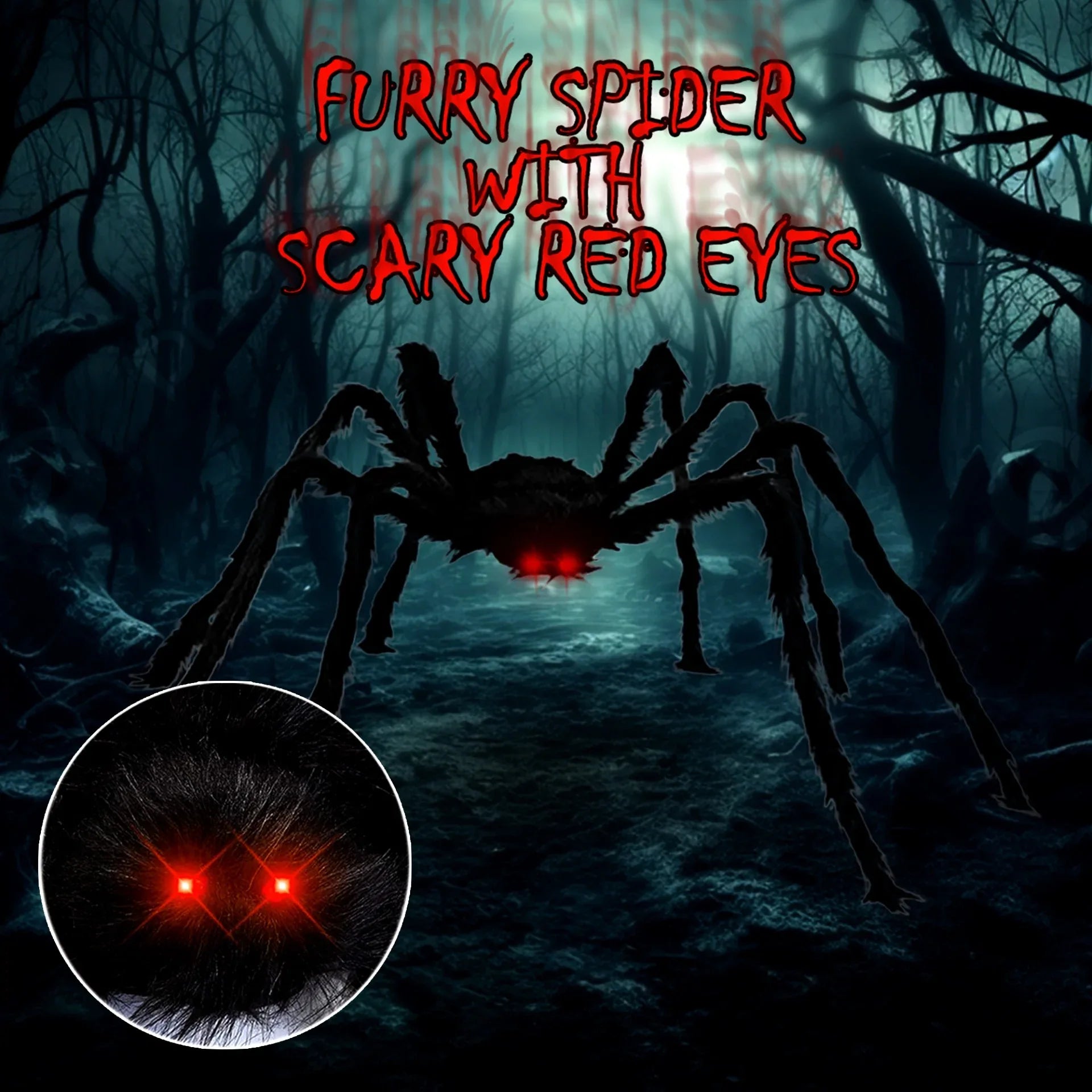 MODE BLEND 16FT Halloween Giant Spider Web with 200cm Spider for Haunted House and Yard - Outdoor Party Props - Mode Blend