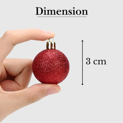 Decorative 3cm Mini Christmas Baubles for Trees, Weddings, and Parties