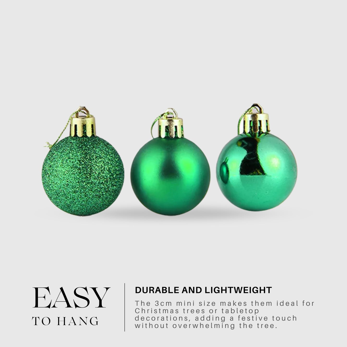 Colorful 3cm Mini Christmas Tree Baubles for 2025 Festive and Holiday Decor