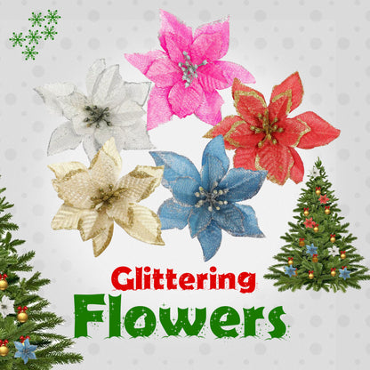 Mode Blend Red Poinsettia Flower for Christmas – Bold and Beautiful Tree Decoration