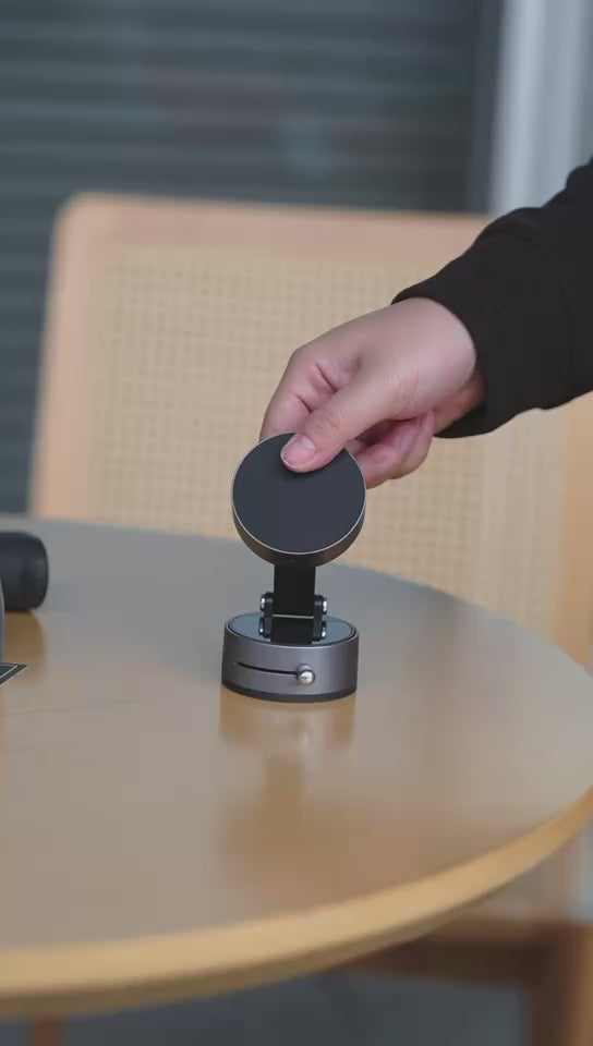 Mode Blend Magnetic Suction Foldable Portable 2025 Vacuum Magnetic Phone Holder for Car, Gym, and Shower Available in Black, Gray, and White